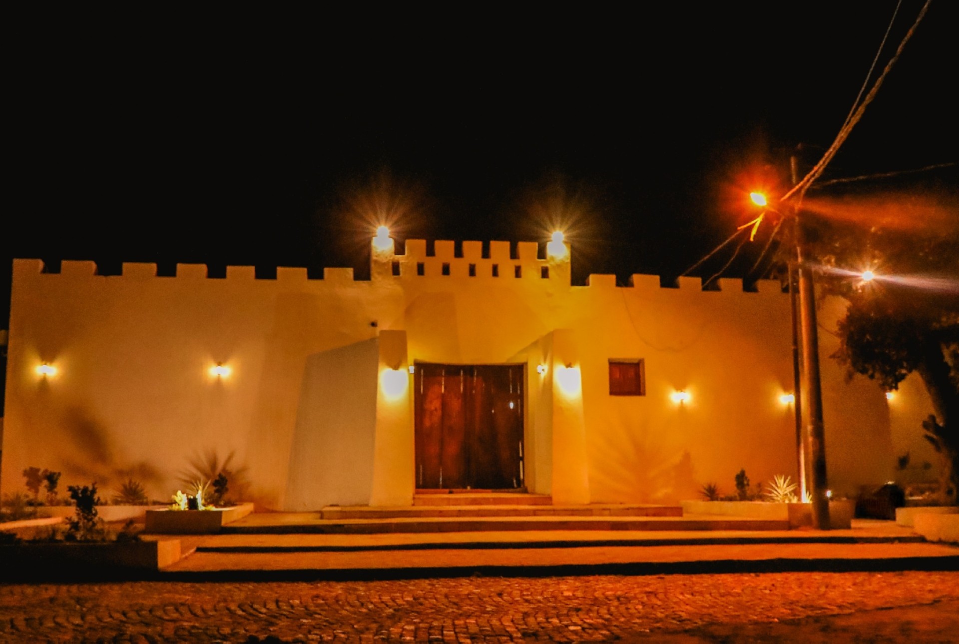 Asum Beri gate of Harar under the night sky